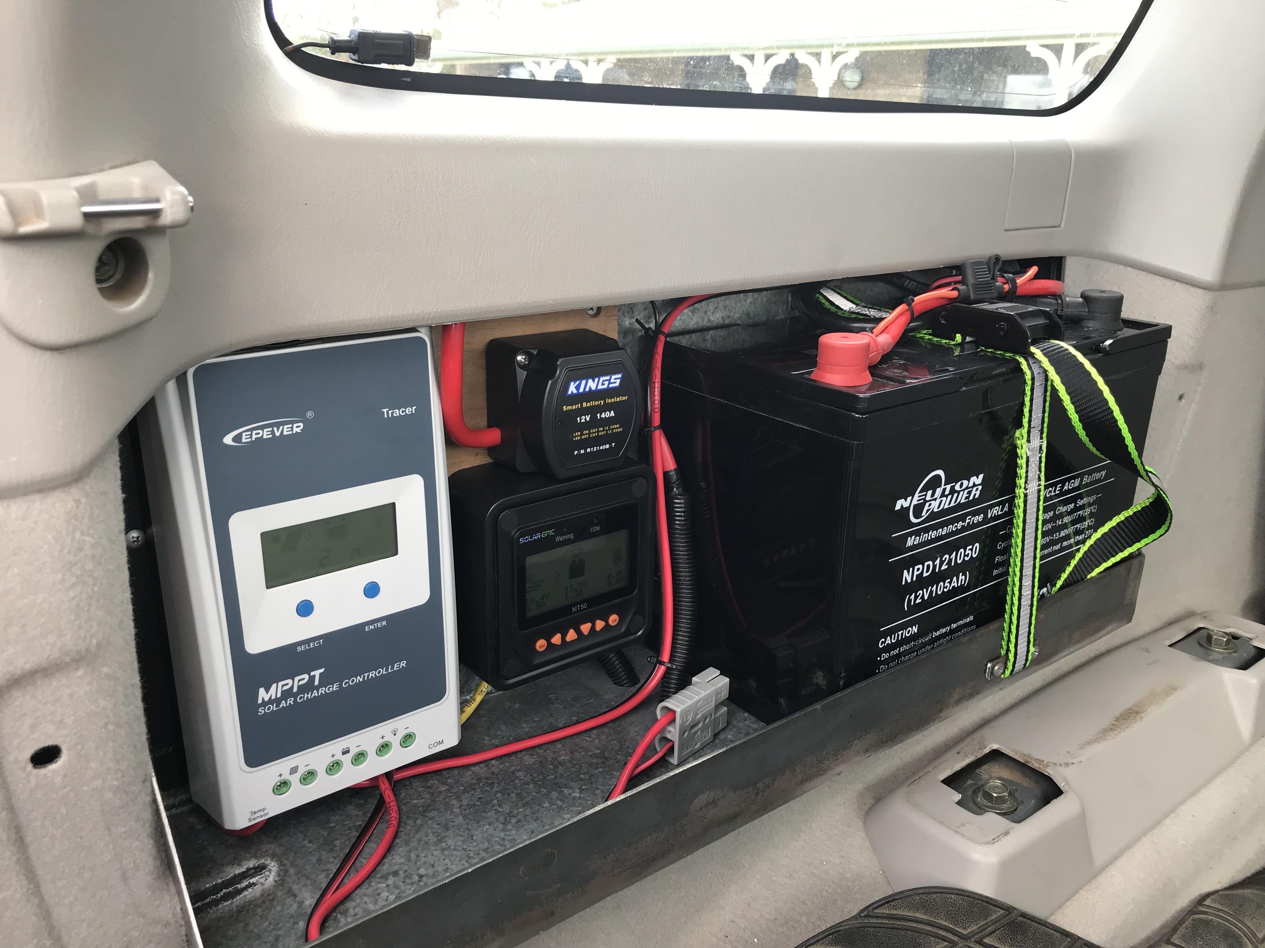 GU wagon rear battery install making use of the void Patrol 4x4