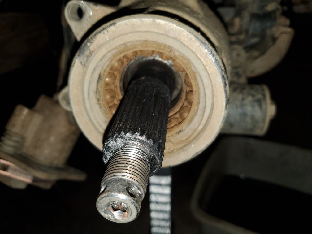 Bearing race stuck on hub Polaris ATV Forum