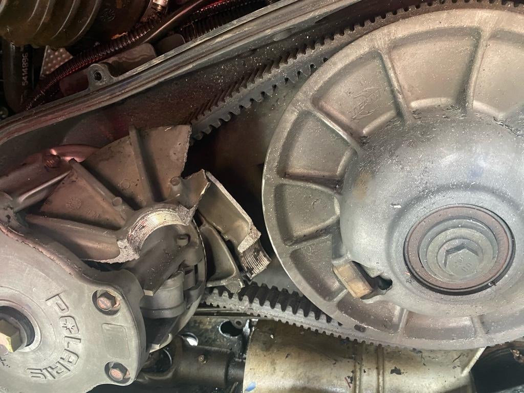 Destroyed clutch in worst possible location. How to fix it? Polaris