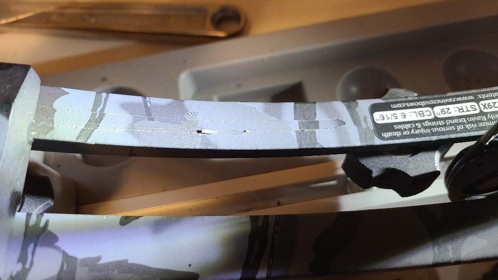 Limb delamination on my R29X Crossbow Nation