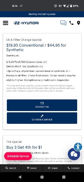 Oil change cost at dealers | Hyundai Forums