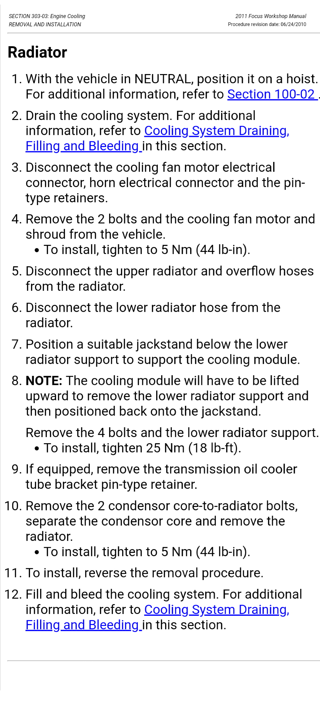 2008 Focus Radiator Replacement Focus Fanatics Forum 2008 Focus Radiator Replacement Focus Fanatics Forum