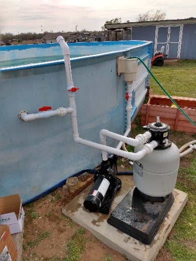 My funky pool plumbing. First edition.