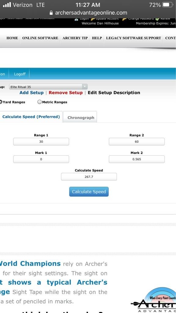 Archers advantage sight tape question Archery Talk Forum