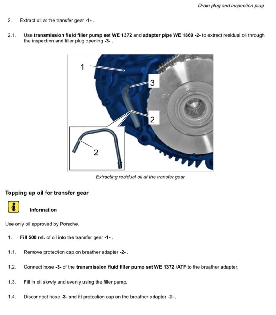 DIY Transfer Case Fluid exchange Page 7 Porsche Macan Forum