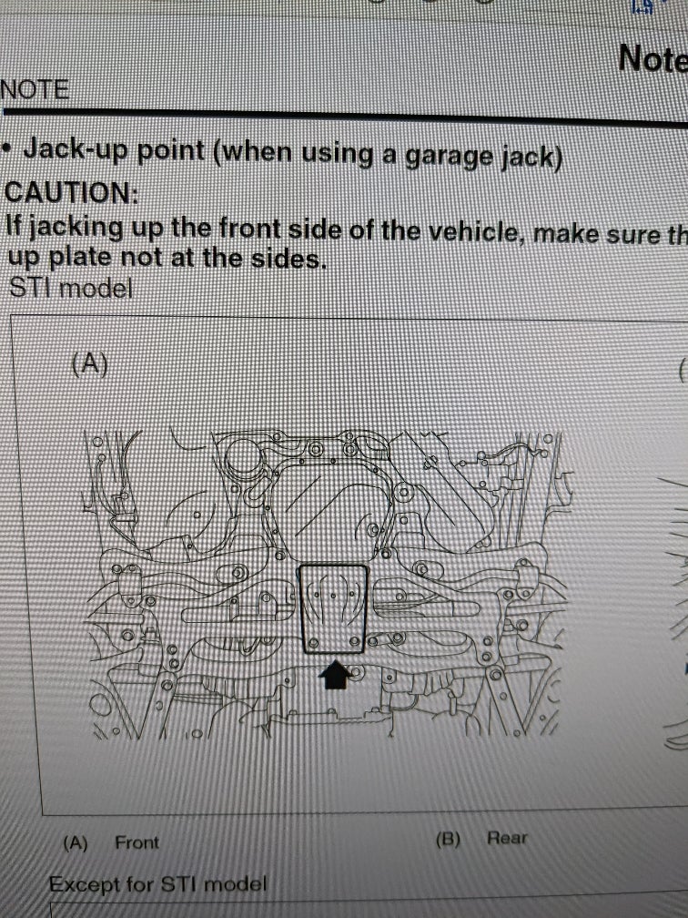 VA front jack points Subaru WRX Forum