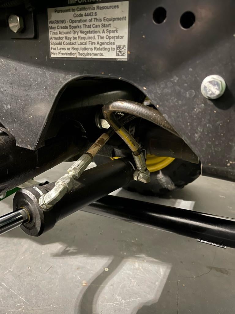 2025R Gen 2 Front left tire is rubbing on hydraulic steering hose