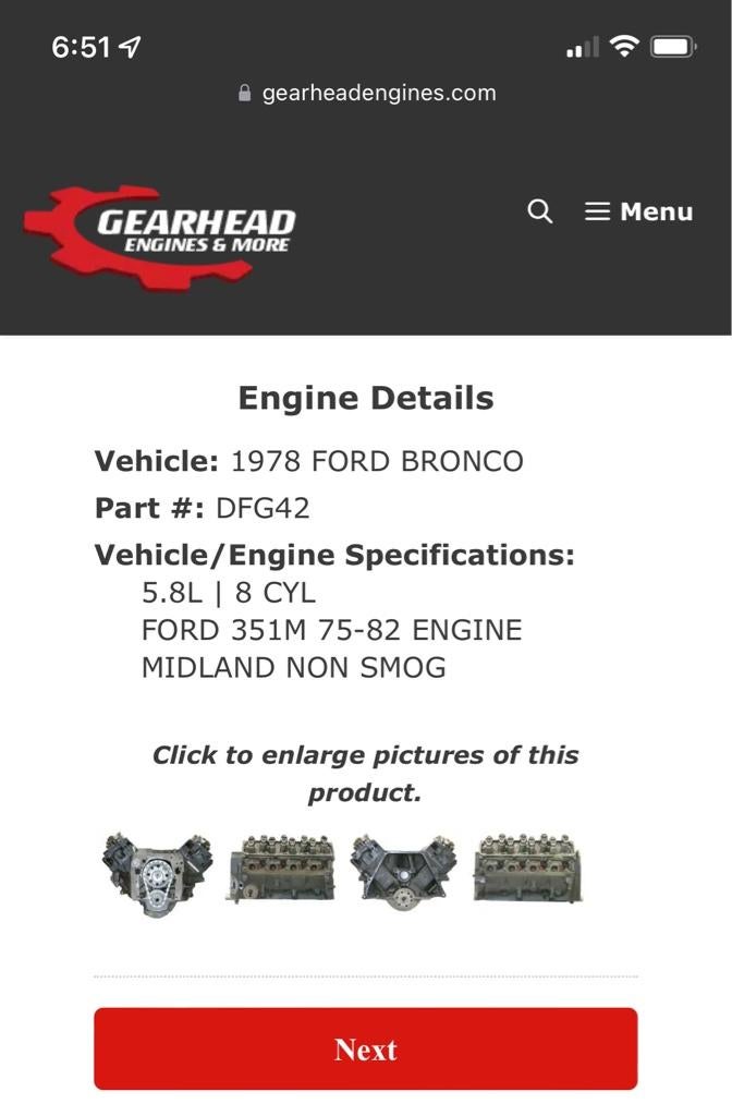 351M Long Block Engine Bronco Forum Full Size Ford Bronco Forum