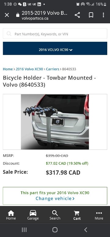 Towbar Mounted Bike Holder | SwedeSpeed - Volvo Performance Forum