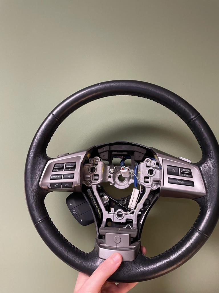 FS (For Sale) Subaru Leather Steering Wheel with Paddle Shifters