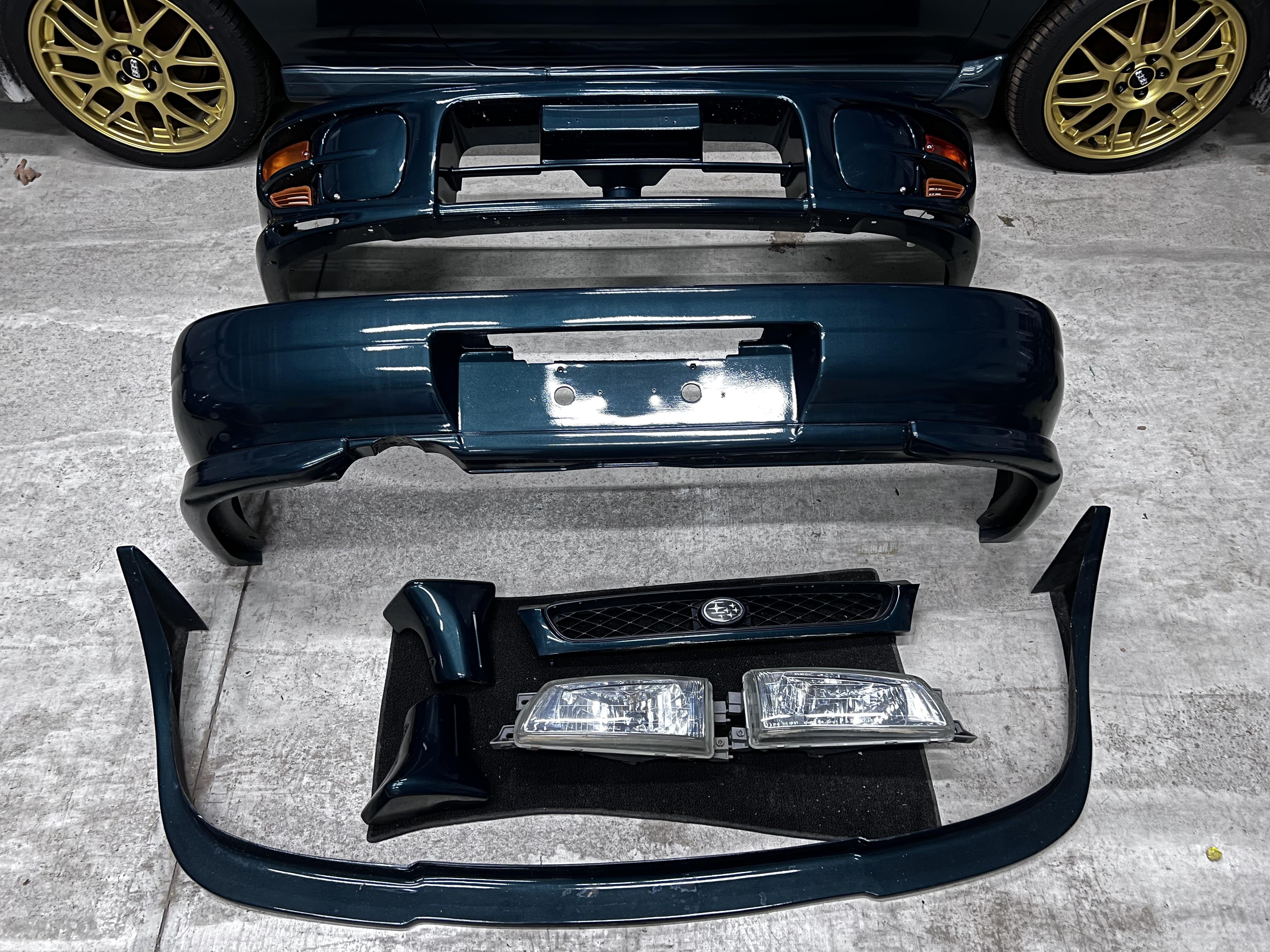 9801 RS bumpers side skirts s201 scoop aero guards Subaru Impreza