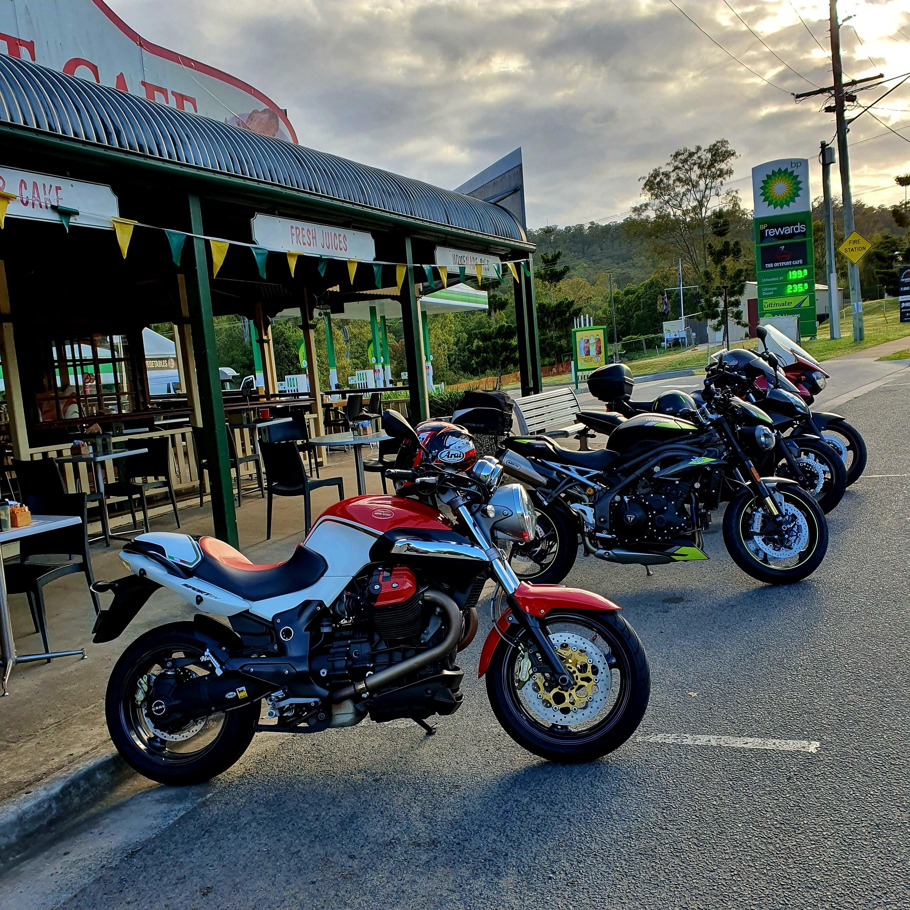 Show us your bikes at cafes pics! | Page 124 | Adventure Rider