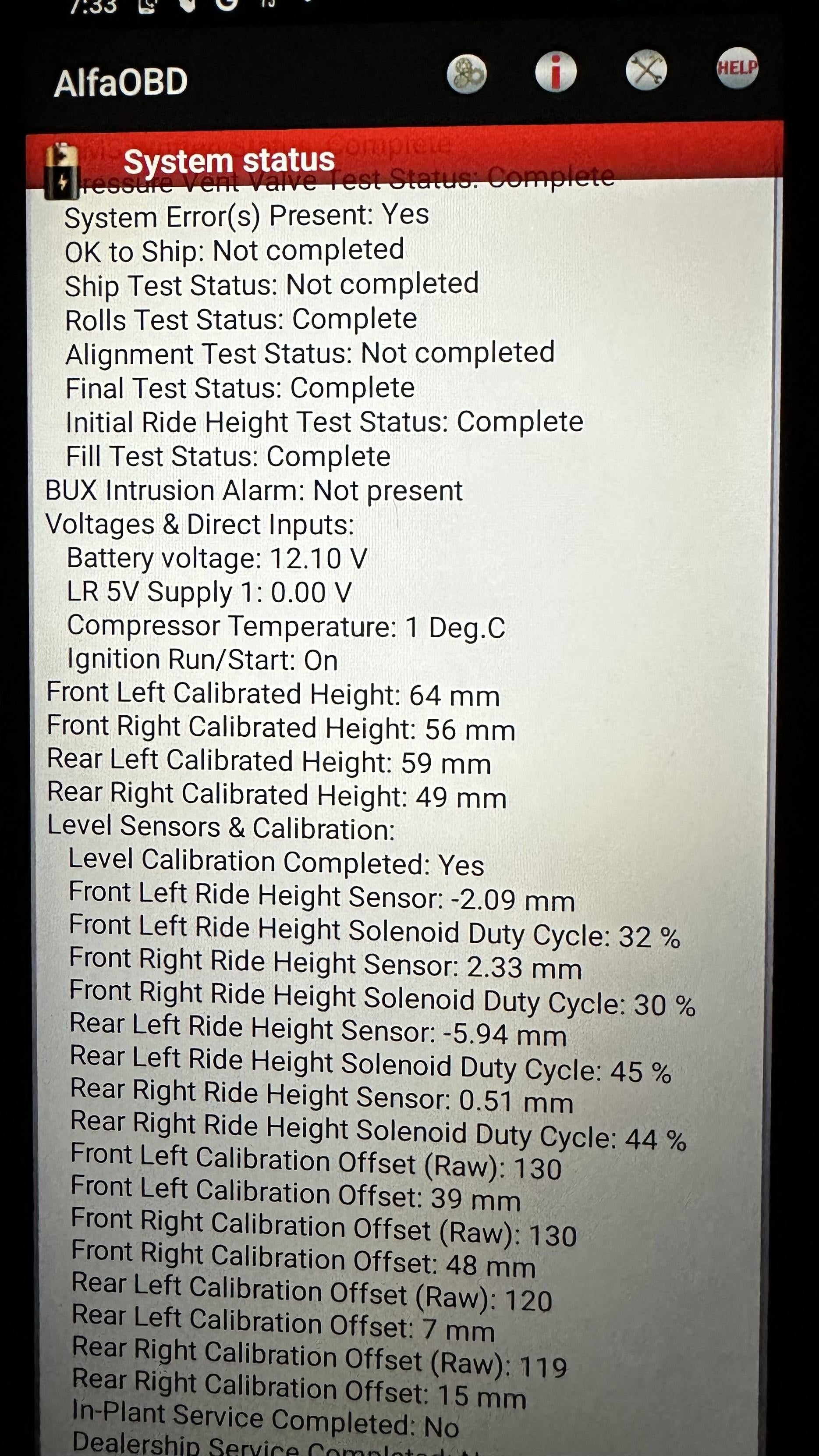 AlfaOBD Suspension “Set Ride Height Level” RAM 1500 Diesel Forum