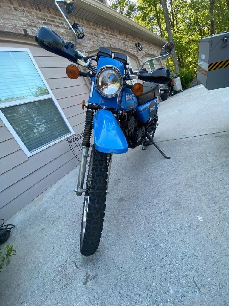 Blue Plastic Side Cover Panels For 1980 Suzuki TS185 ER, Left And Right, Made In Colombia